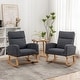 preview thumbnail 7 of 83, HOMYKA 28" Wide Rocking Chair for Nursery with Solid Wood Leg Set of 2 Slate Grey