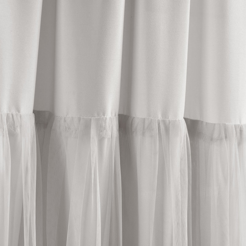 Lush Decor Tulle Skirt Solid Window Curtain Panel Pair - 84" x 40"