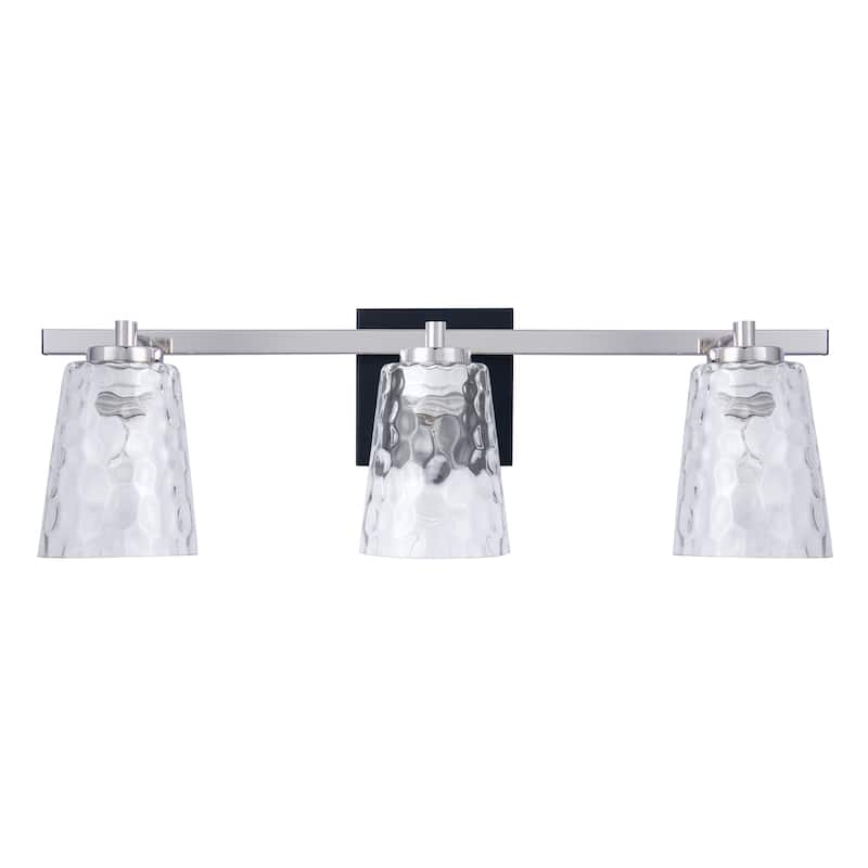 Modern Radiance 3-Light Nickel Vanity Light - 22.8"L x 5.9"W x 7.5"H
