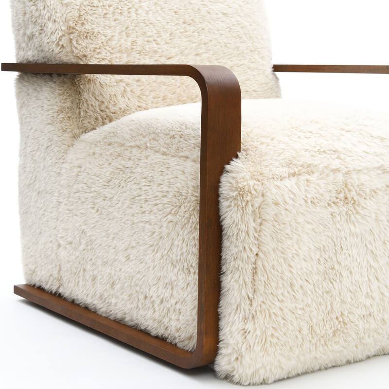 Furniture of America Neyra Modern 28-inch Faux Fur Accent Arm Chair