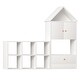 preview thumbnail 12 of 16, Versatile Children's Bookshelf with House-Shaped Design, Multi-Functional Storage for Books and Toys, Adjustable Placement
