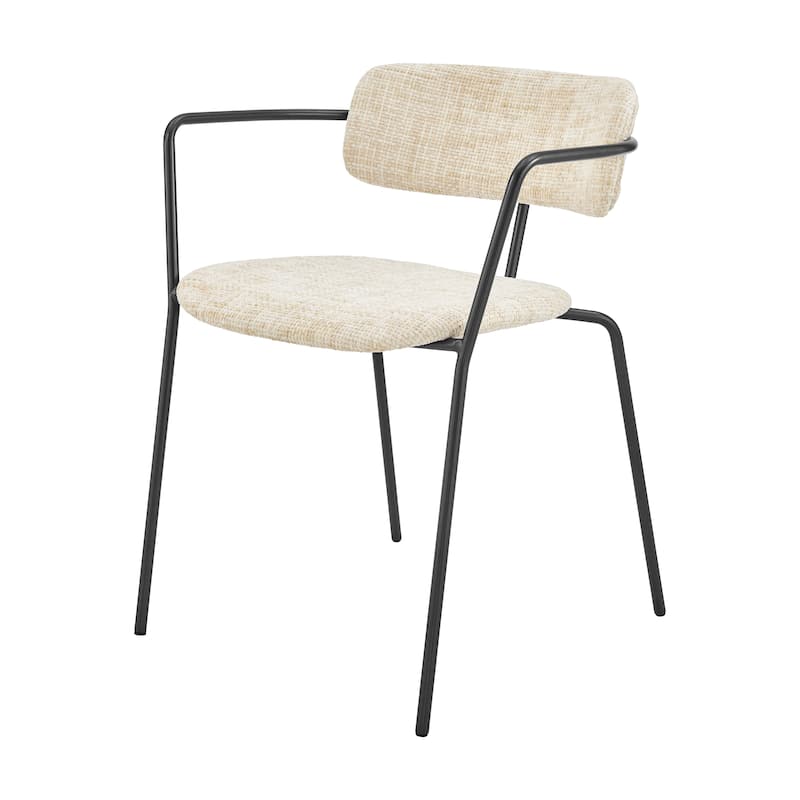 NPD Furniture Alivia Fabric Dining Side Arm Chair (Set of 2)