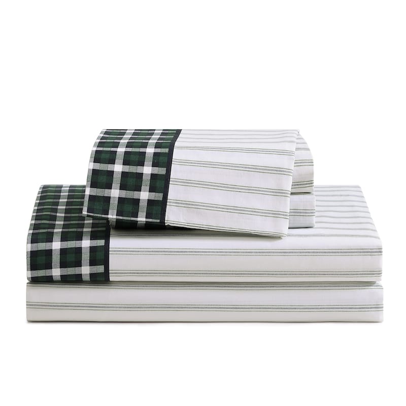 Tommy Hilfiger Printed Cotton Percale Sheet Set