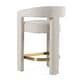 preview thumbnail 5 of 5, Modrest Adam Modern Beige Fabric & Brass Counter Chair