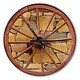 preview thumbnail 7 of 8, Designart 'Old Wooden Country Wheel' Oversized Rustic Wall CLock 16 in. wide x 16 in. high