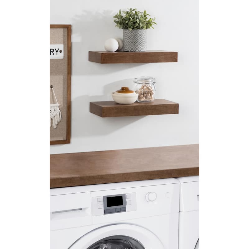 Kate and Laurel Havlock Wood Shelf Set