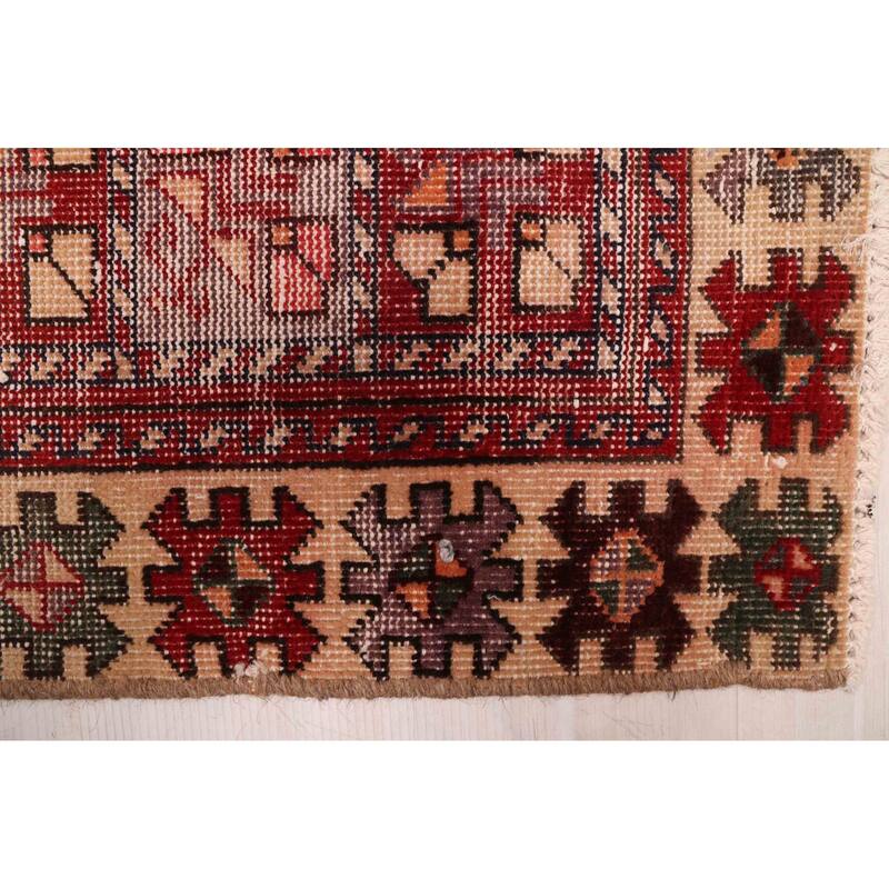 ECARPETGALLERY Hand-knotted Antalya Vintage Red Wool Rug - 4'6 x 9'2