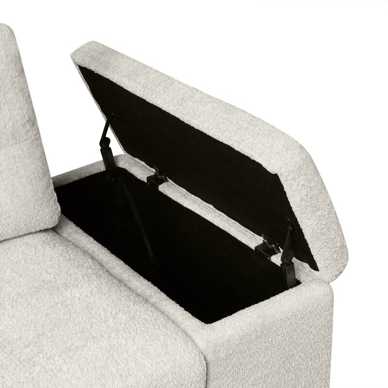 88.2" Chenille L-Shaped Sectional Sofa with Versatile Sofa Bed Design, Ample Storage Space, Two Cup Holders and USB Ports