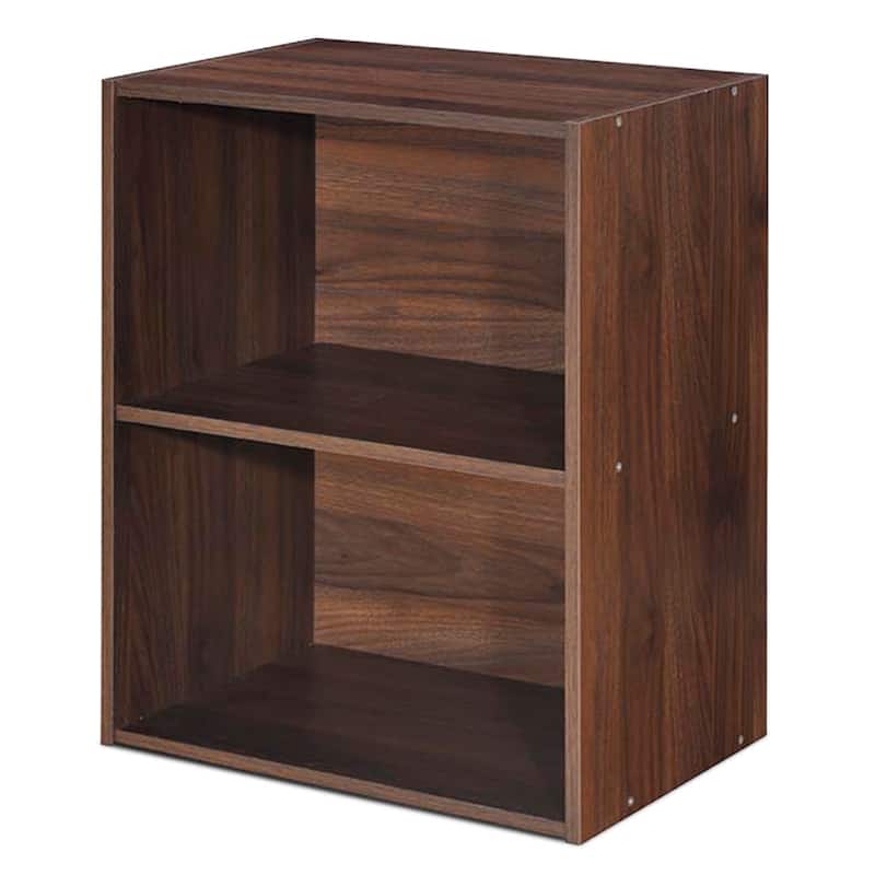 Gymax 2 Tier Open Shelf Night Stand End Table Sofa Side Storage - 17''x11.5''x21.5''