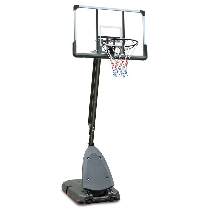 Roomfitters Portable Basketball Hoop with 44 Inch Backboard, Adjustable Height 7.5-10ft with Stable Base and Wheels, Black - Black