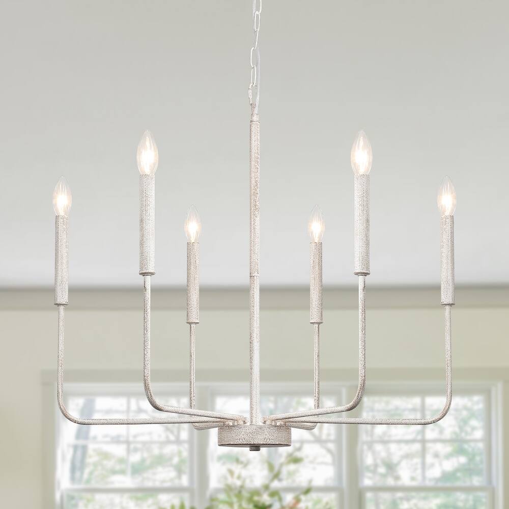 Modern 6-Light Candle Chandelier Classic Ceiling Light for Dining Room Kitchen Island