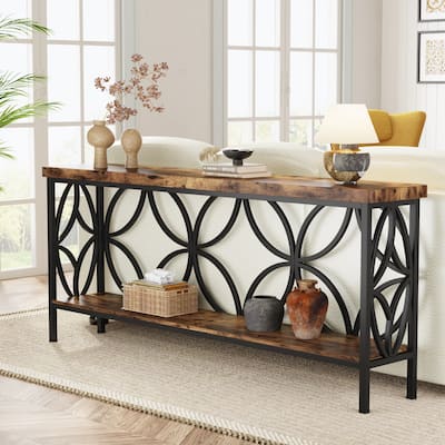 70.9 Inches Narrow Sofa Console Table for Entryway, Living Room