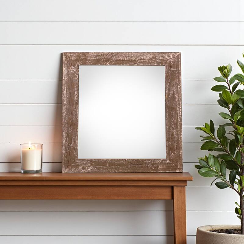 HomeRoots 12" x 12" Black Solid Wood Tabletop Picture Frame - Espresso