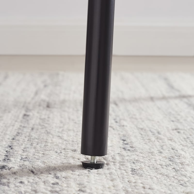 Minimalism Accent Side Chair with Metal Frame and Wooden Armrest