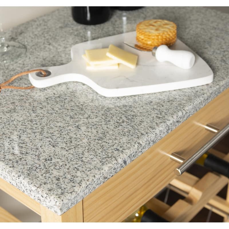 The Gray Barn Natural and Granite Top Island Cart
