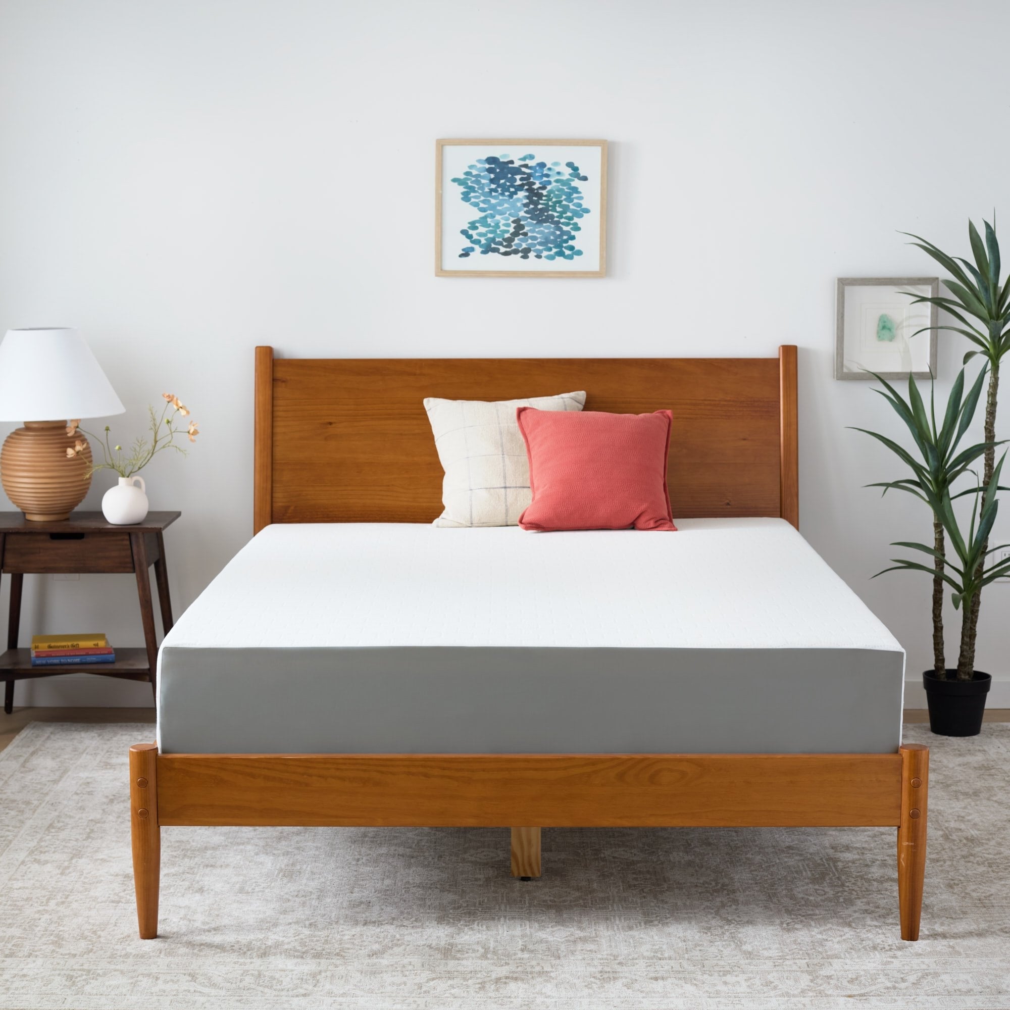 Linenspa Cooling Gel Memory Foam Mattress with Green Tea Infusion - 6, 8, 10, 12 Inch