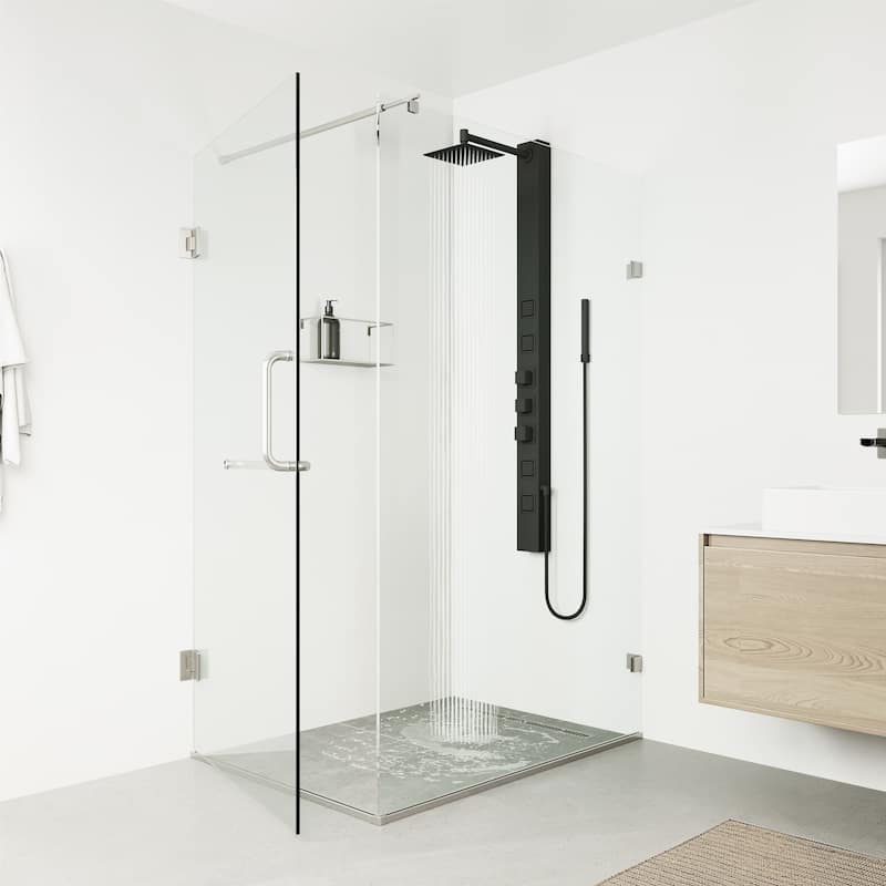 VIGO Sutton 58" H x 4" W 4-Jet Shower Panel with Square Shower Head