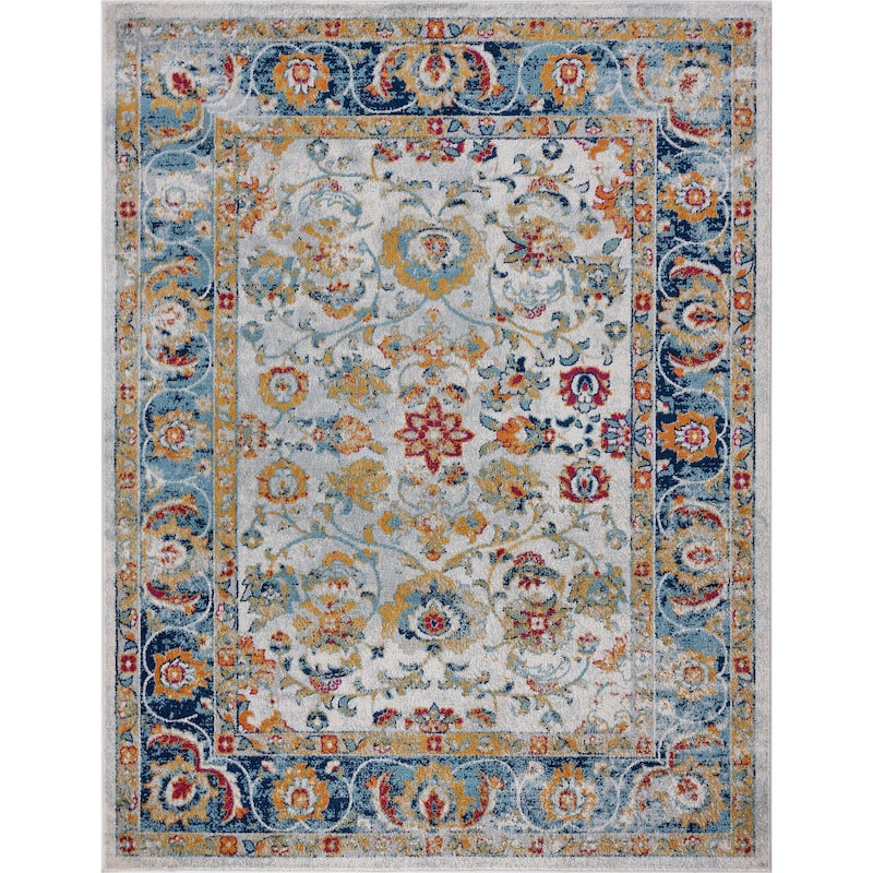 Gematria French Country Floral Indoor Area Rug