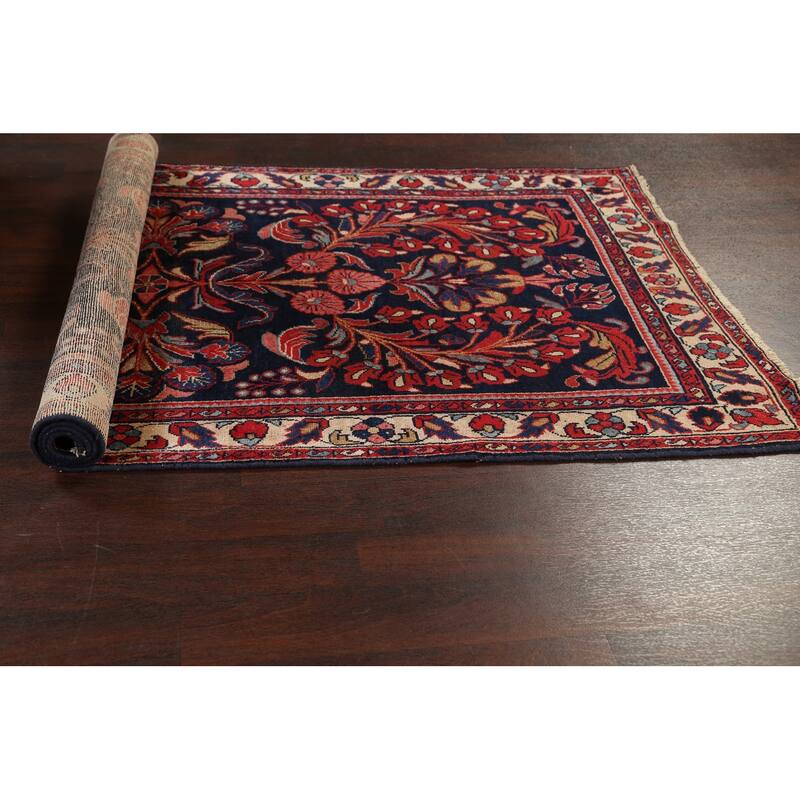 Antique Vegetable Dye Lilian Persian Area Rug Hand-knotted Wool Carpet - 4'4" x 8'4"