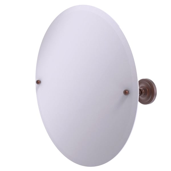 Allied Brass Frameless Round Tilt Mirror with Beveled Edge