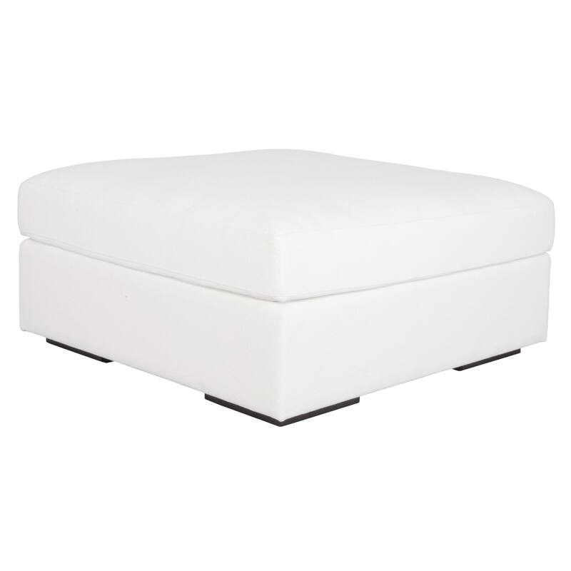 Refuge Solid Upholstered Foot Stool Ottoman - 40" - Arctic White