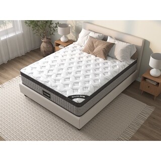 Assembled in USA - 12" Diamond Hybrid Mattress Pocket Coil and Cool Gel Memory Foam
