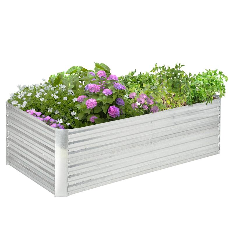 Outdoor Raised Garden Planter Box, Reinforcing Bars, for Larger Plant