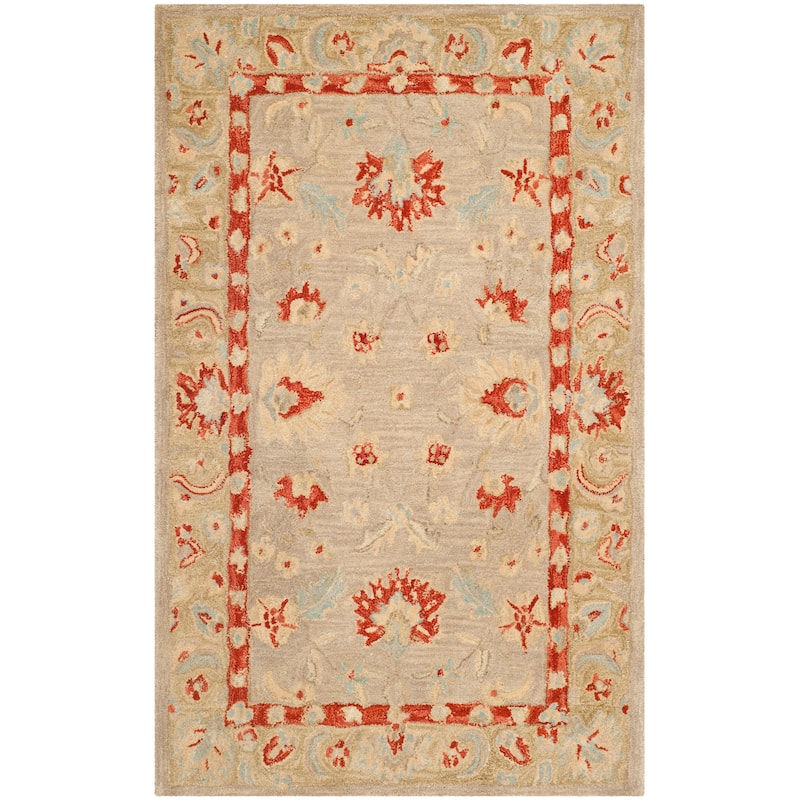 SAFAVIEH Handmade Anatolia Evlalia Traditional Oriental Hand-spun Wool Rug