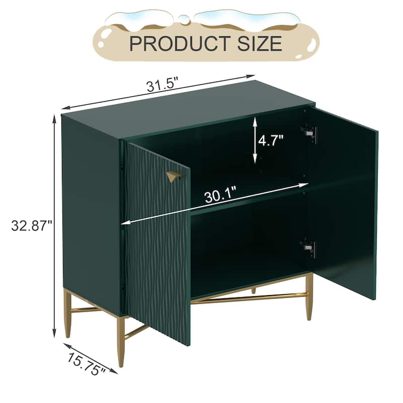 Clihome 32-Inch 2 Door Locker Media Storage Cabinet/Buffet