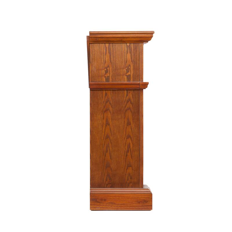 SEI Furniture August Oak Corner Electric Fireplace