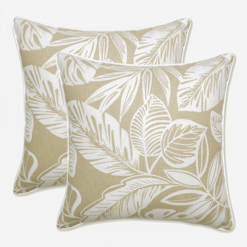 Delray Natural 16.5 Inch Throw Pillow - 16.5 X 16.5 X 5