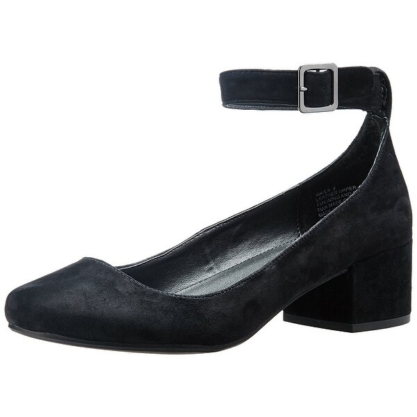 Steve Madden Womens Wails Leather Closed Toe Ankle Strap Black Suede Size 6.5 Steve Madden Womens Wails Leather Closed Toe Ankle Strap Black Suede Size 6.5