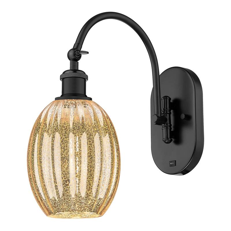 Innovations Lighting Endless Possibilities Ballston - Preston - 1 Light 6" Bulb Shade Swiveling Sconce - Mercury/Matte Black