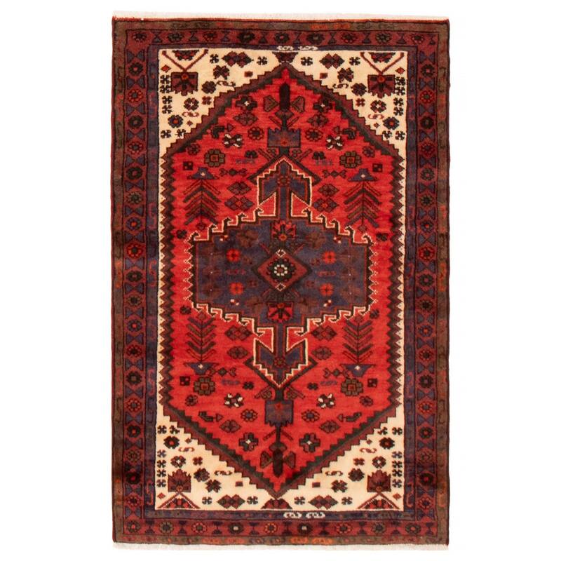 ECARPETGALLERY Hand-knotted Andelz Red Wool Rug - 3'2 x 4'10 - Red - 3'2 x 4'10