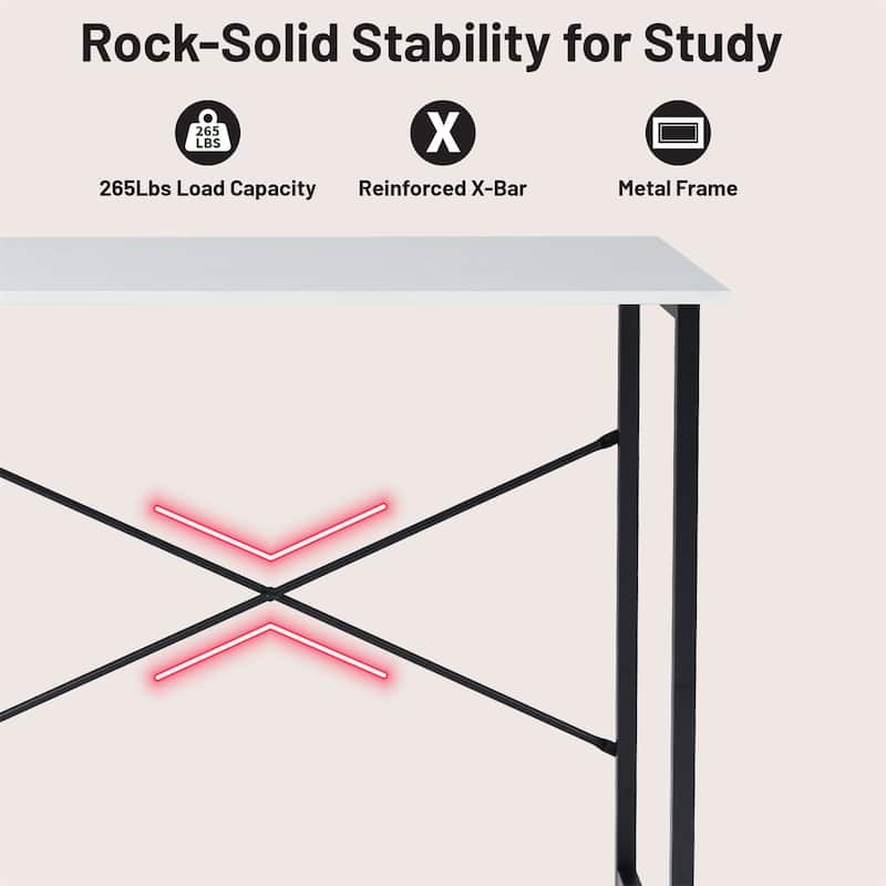 Computer Office Desk 31 Inch Kids Student Study Writing Work, Modern Simple Home Bedroom PC Table