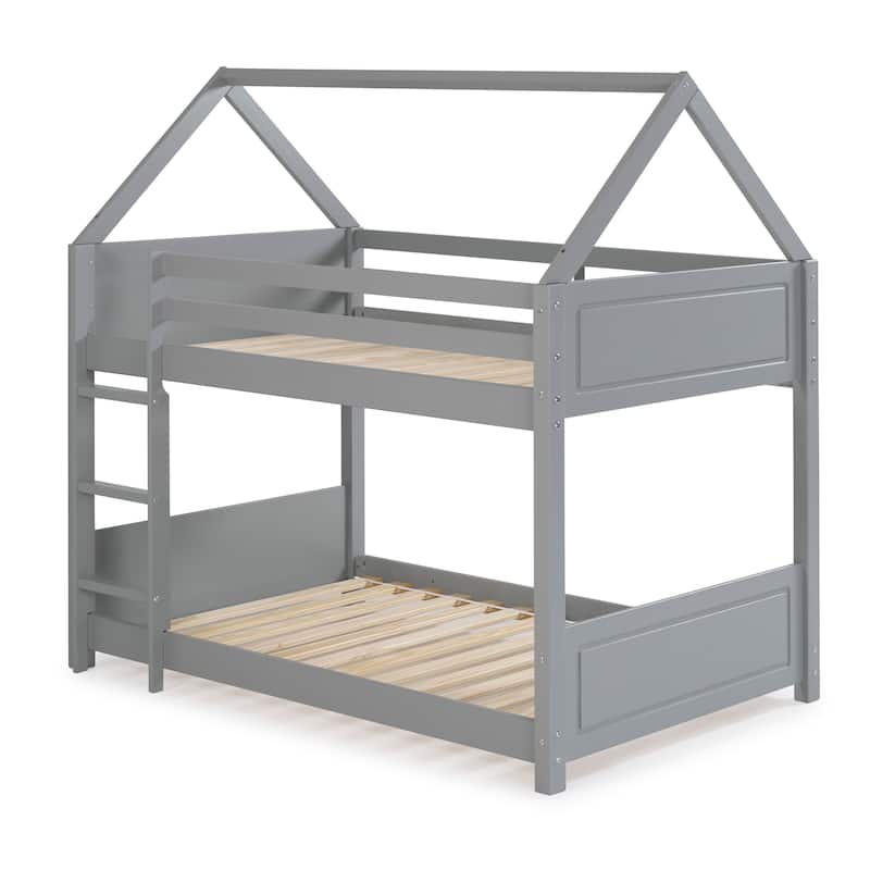 Linon Gloria Twin over Twin House Bunk Bed