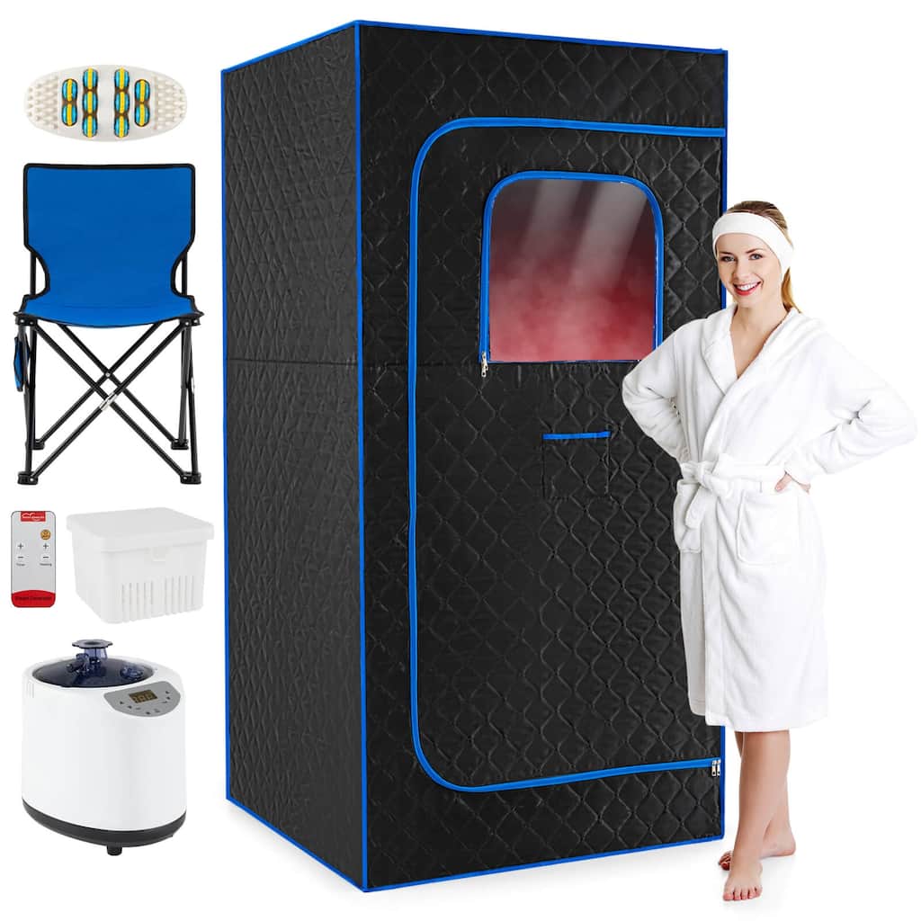 Costway Portable Steam Sauna Box, Extra-Large 35” x 35” x 71” - See Details