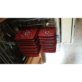 American Atelier Marquee Red 16 Piece Dinnerware Set - Free Shipping ... American Atelier Marquee Red 16 Piece Dinnerware Set - Free Shipping ...