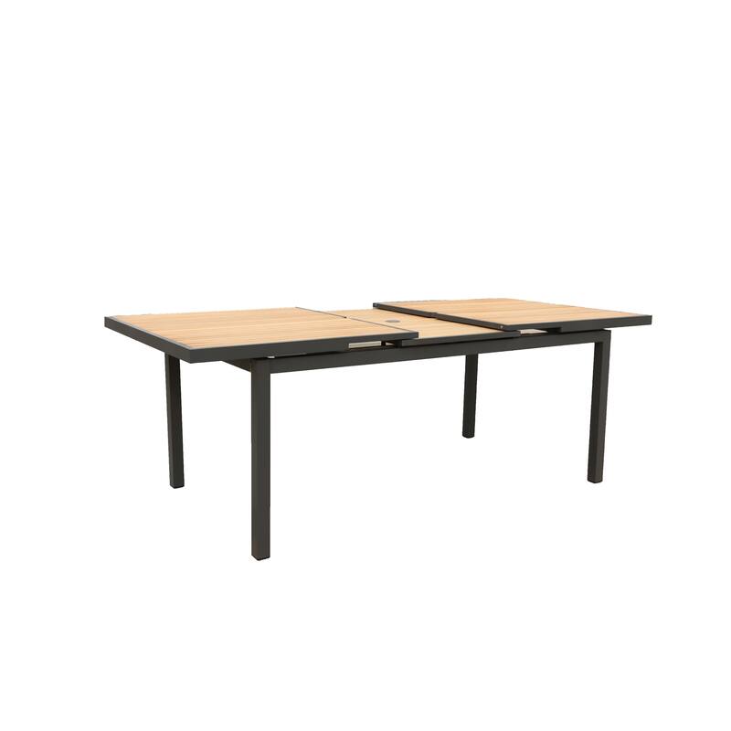 Galliano Dark Gray 9-Piece Aluminum Dining Set - N/A