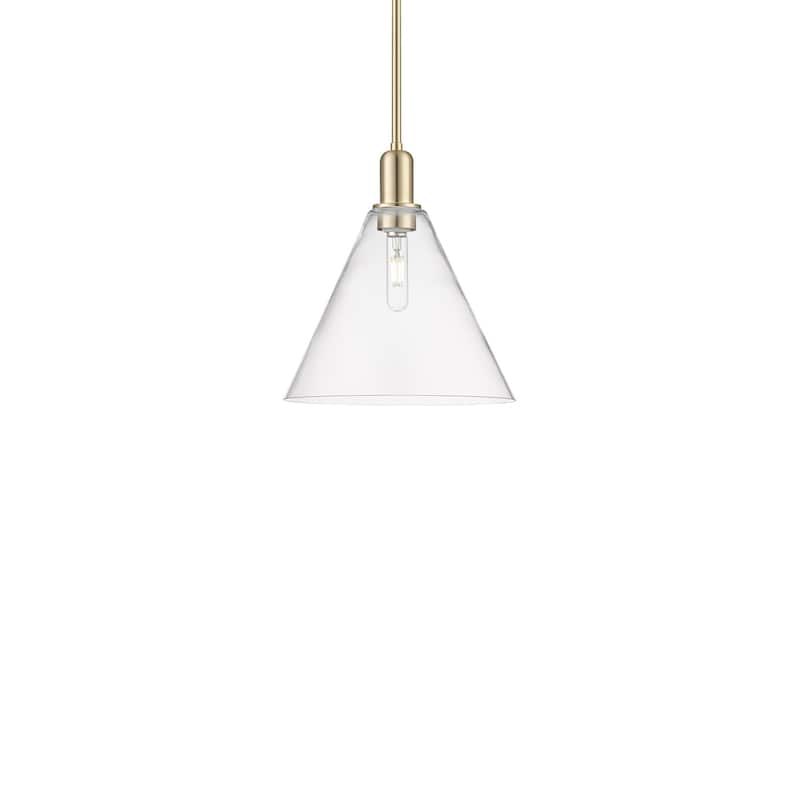 Innovations Lighting 716-1S-14-12 Berkshire Glass Pendant Berkshire - Champagne Bronze / Clear