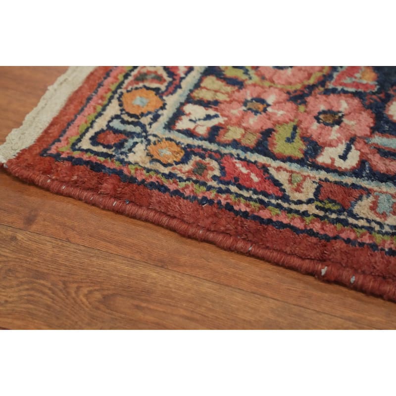 Hand Knotted Oriental 100% Wool Carpet Traditional Floral Oranges & Rust Mahal Area Rug - 10' 2'' X 7' 5''