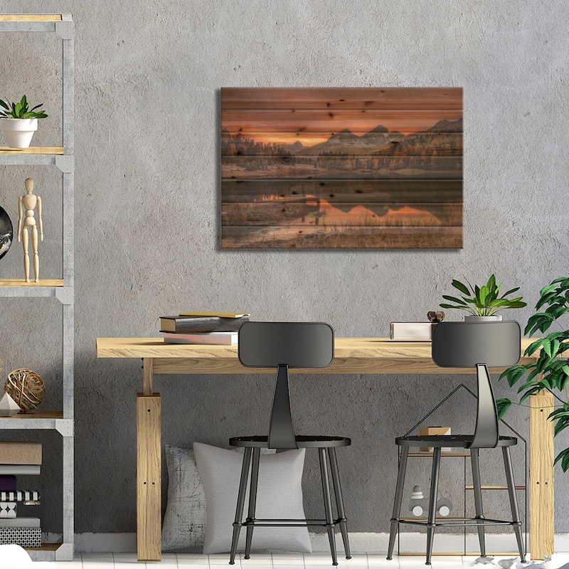 Calm Print On Wood by Andreas Agazzi - Multi-Color