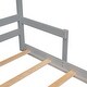 preview thumbnail 10 of 13, Twin House-Shaped Headboard Floor Bed With Handrails, Slats