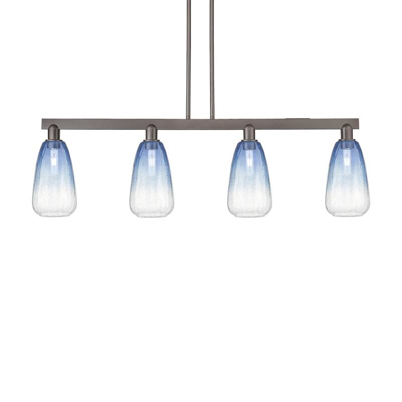 Innovations Lighting 716-4I-8-48 Brookhaven Almond Linear Brookhaven - Oil Rubbed Bronze / Sapphire Blue