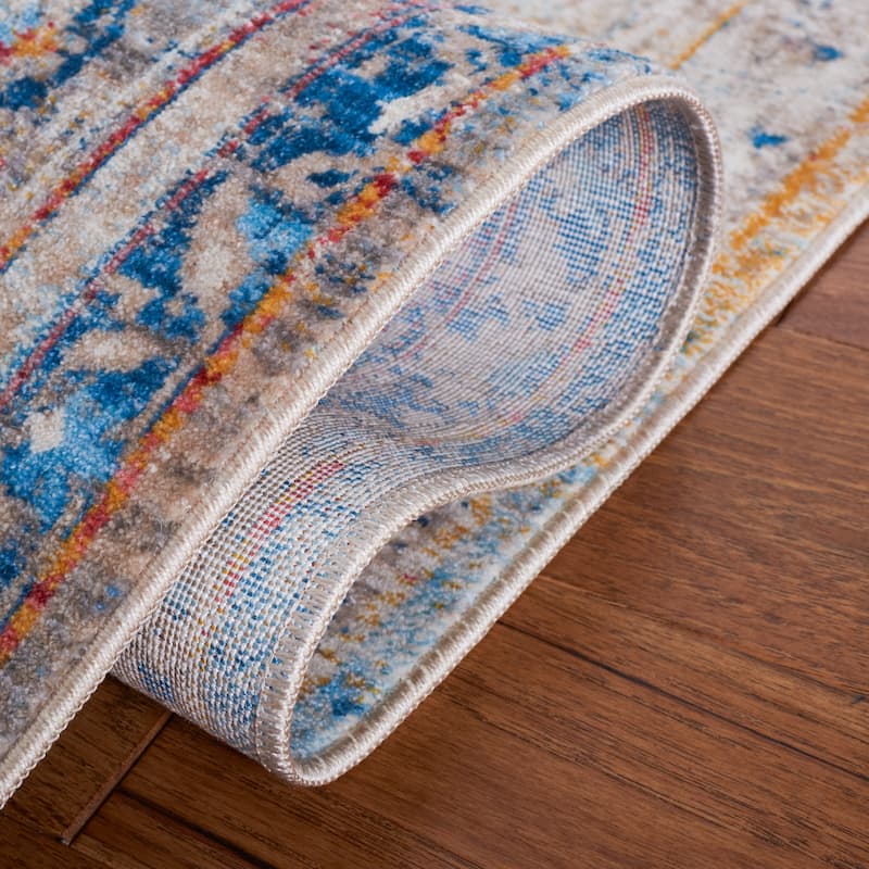 SAFAVIEH Vintage Persian Hildegard Oriental Distressed Rug - Blue/Multi - 5' x 7' 6"