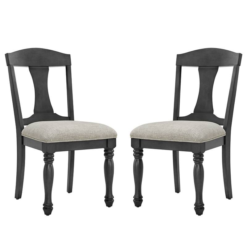 Mid Century Retro Wooden Frame Upholstered Dining Chairs (Set of 2)