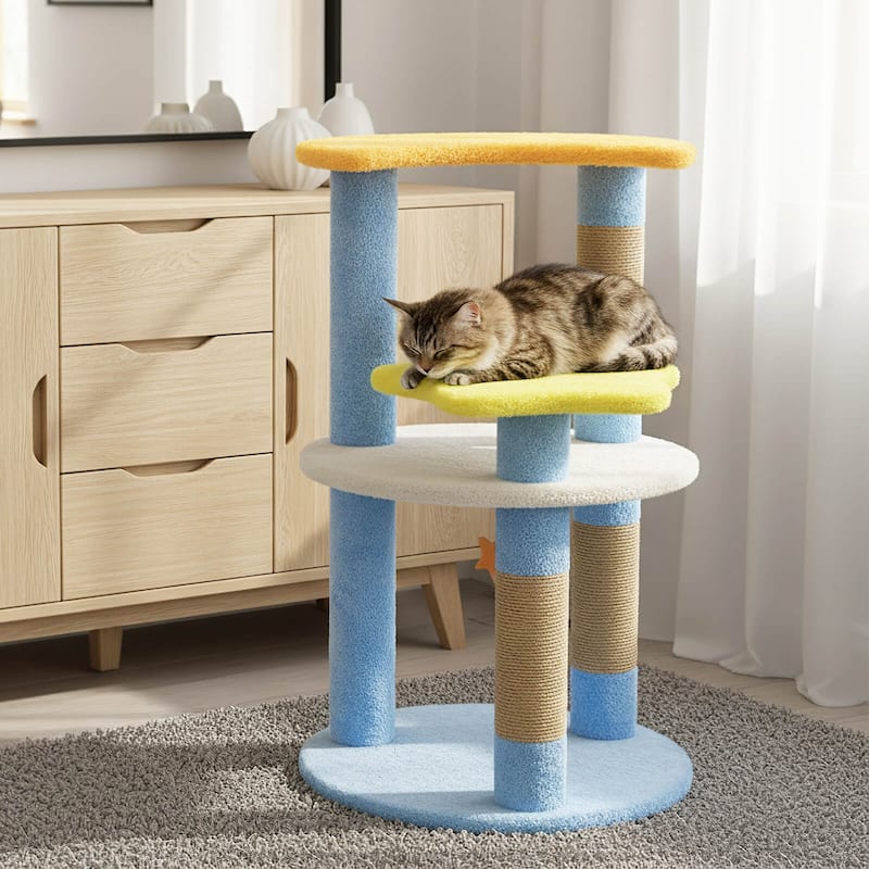 Costway 29” Cute Modern Cat Tree with Star & Moon Shaped Platforms, - See Details