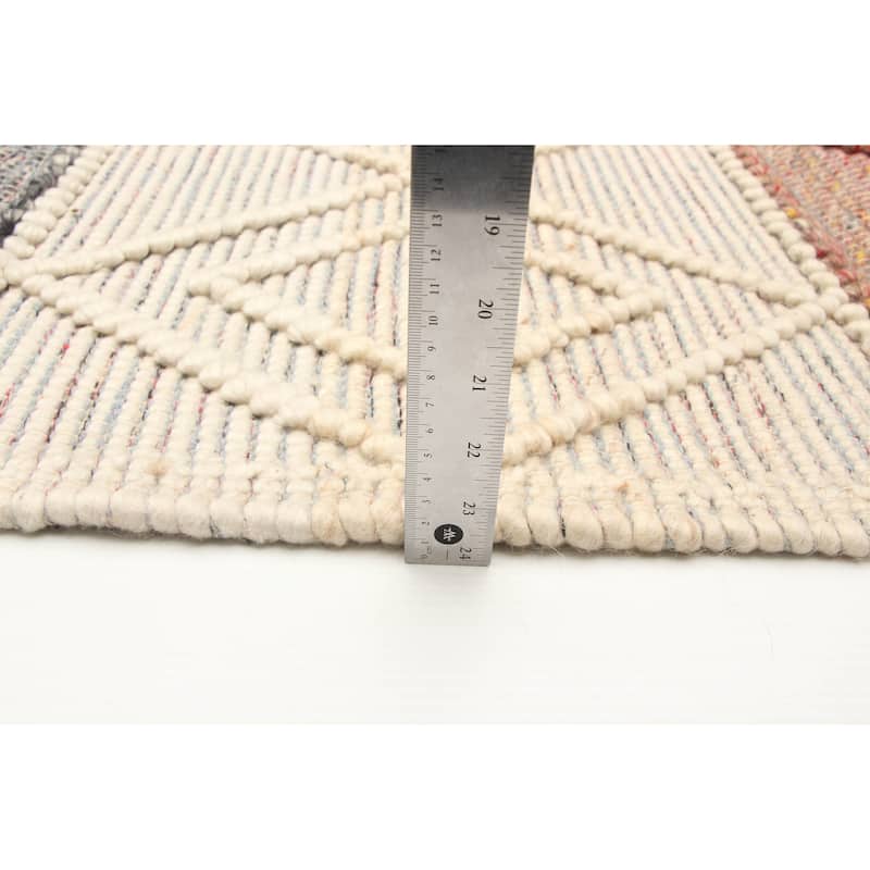 ECARPETGALLERY Braid weave Sienna Cream Wool Rug - 6'1 x 9'2