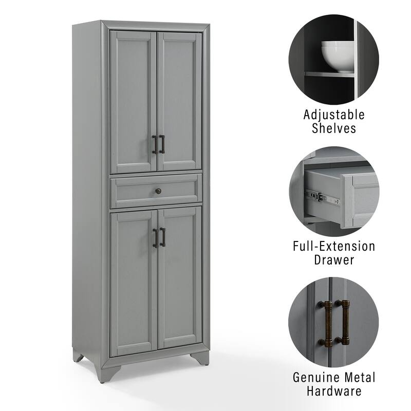 Crosley Tara 3-piece Sideboard and Pantry Set - 15"x108.5"x67.75"