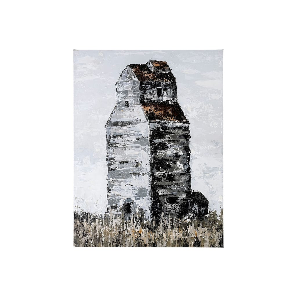 Abandoned Grain Elevator II (30 x 40) Canvas Art Print